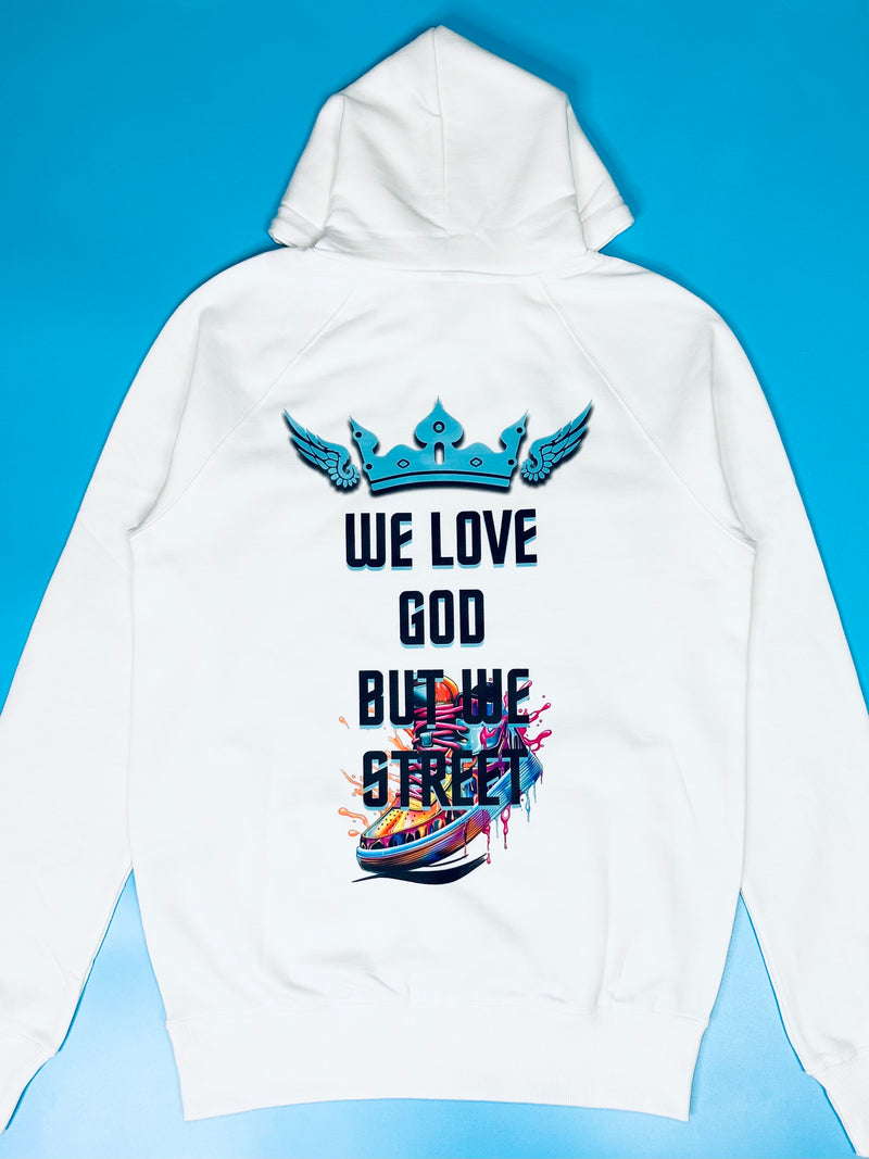 WE LOVE GOD HOODIE - WHITE