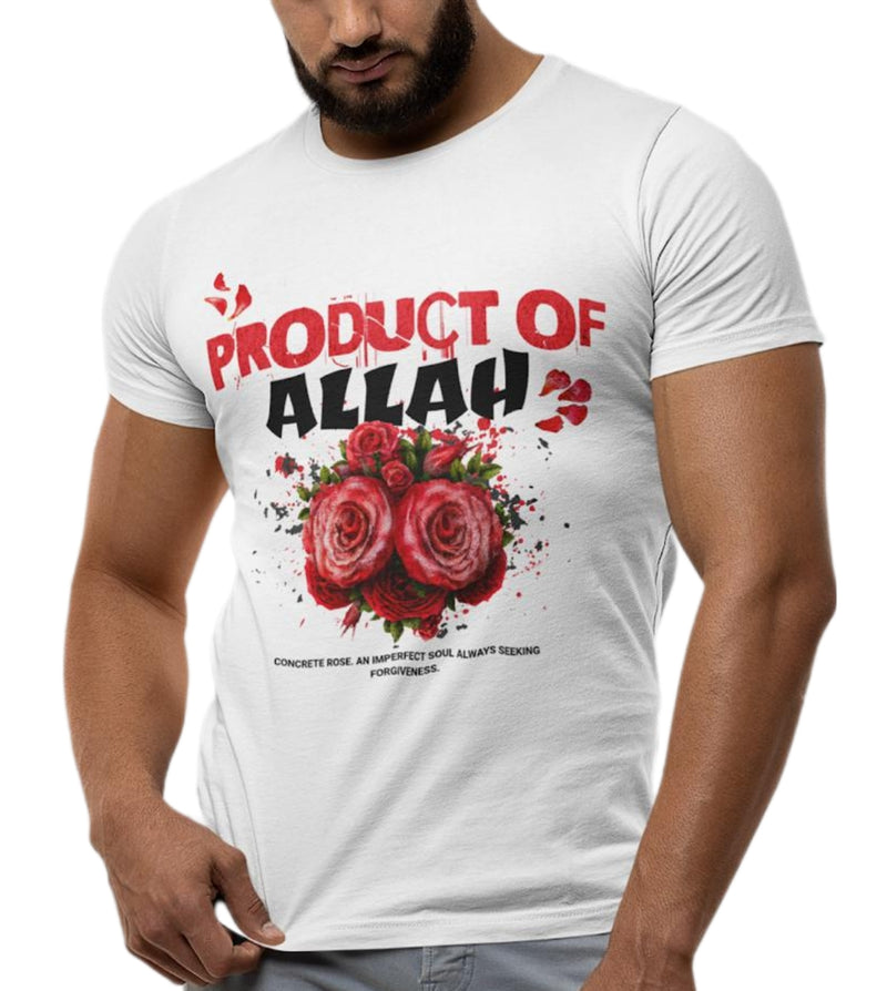 PRODUCT OF ALLAH CONCRETE ROSE Tee - White