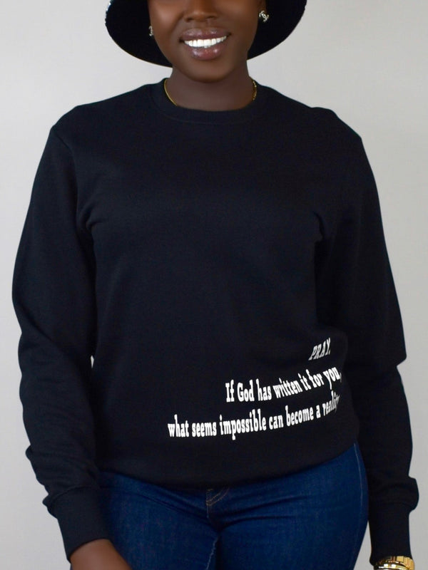 PRAY MANIFESTO Sweatshirt - Black