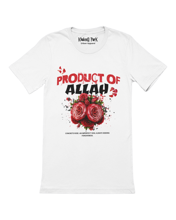 PRODUCT OF ALLAH CONCRETE ROSE Tee - White