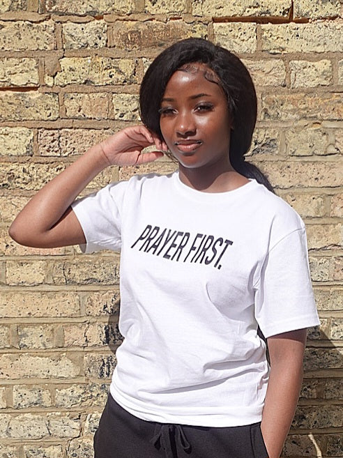 PRAYER FIRST Tee - White