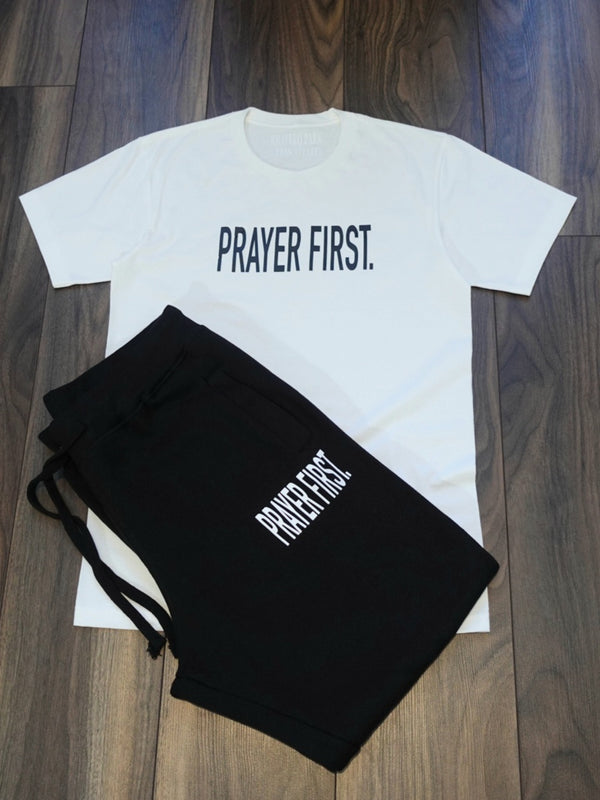 PRAYER FIRST Tee - White