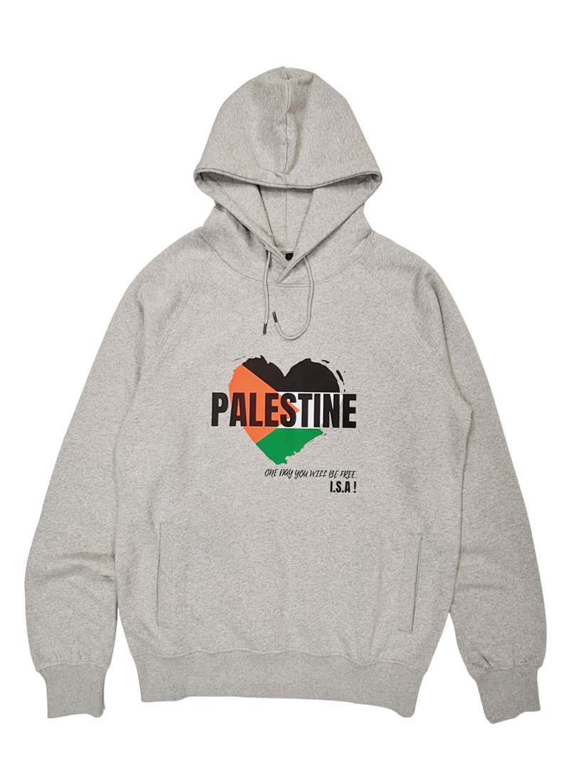 FREE PALESTINE Hoodie - Grey